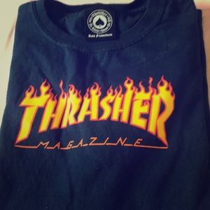 THRASHER Navy  used boys large YOUTH size